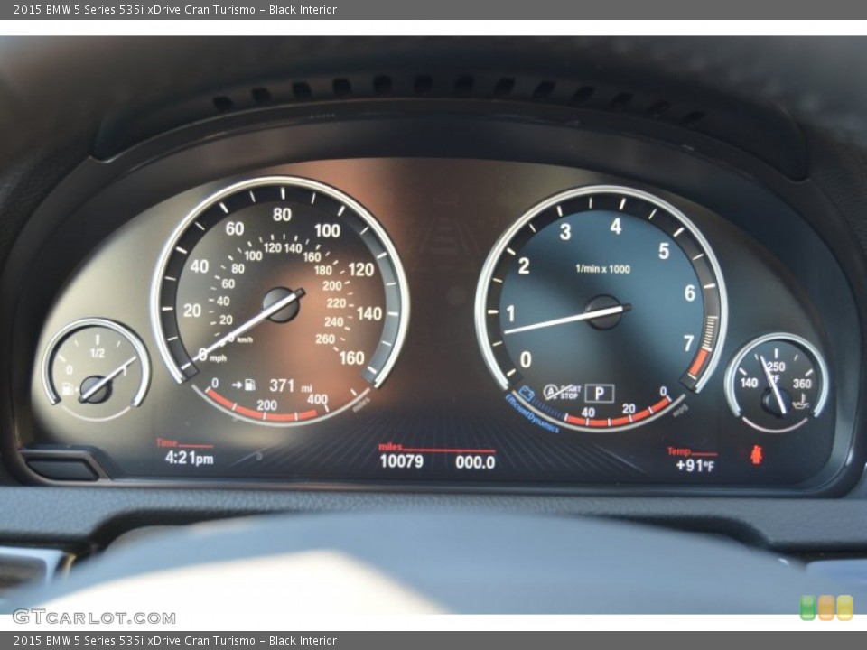 Black Interior Gauges for the 2015 BMW 5 Series 535i xDrive Gran Turismo #107239562