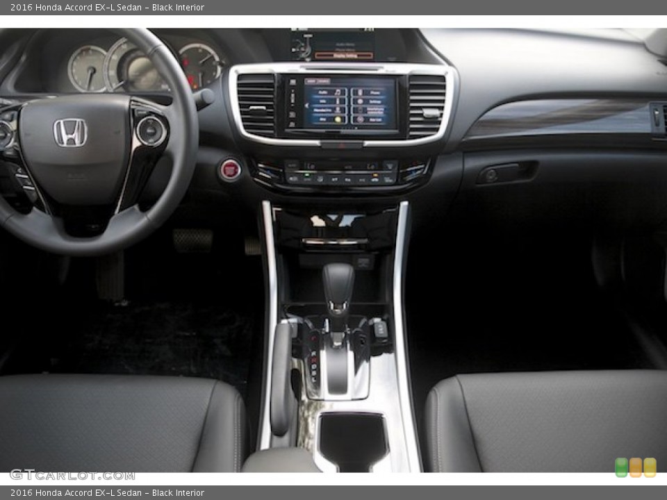 Black Interior Dashboard for the 2016 Honda Accord EX-L Sedan #107249360