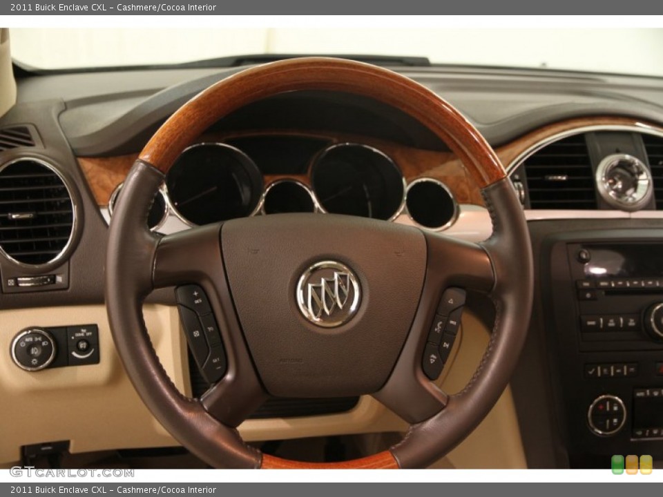 Cashmere/Cocoa Interior Steering Wheel for the 2011 Buick Enclave CXL #107250143