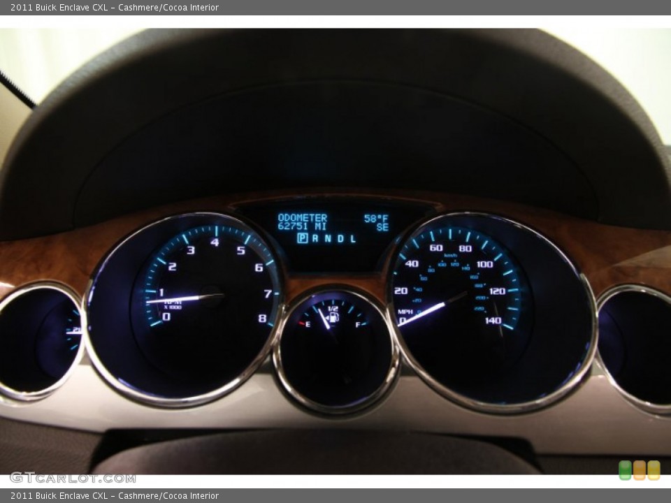 Cashmere/Cocoa Interior Gauges for the 2011 Buick Enclave CXL #107250167