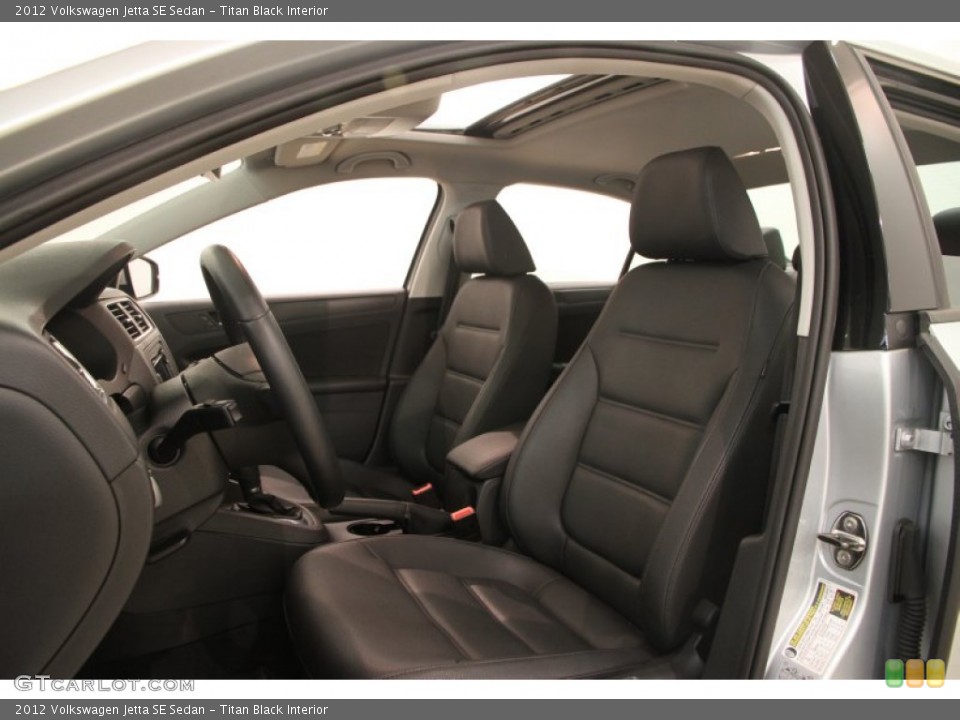 Titan Black Interior Front Seat for the 2012 Volkswagen Jetta SE Sedan #107250728