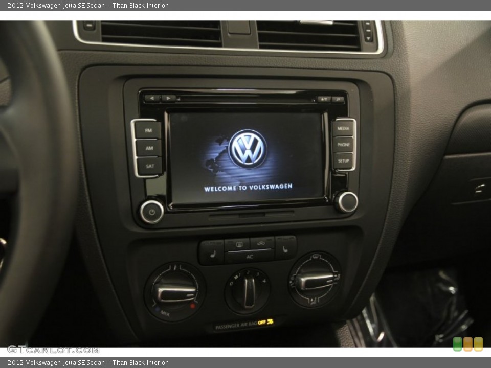 Titan Black Interior Controls for the 2012 Volkswagen Jetta SE Sedan #107250776