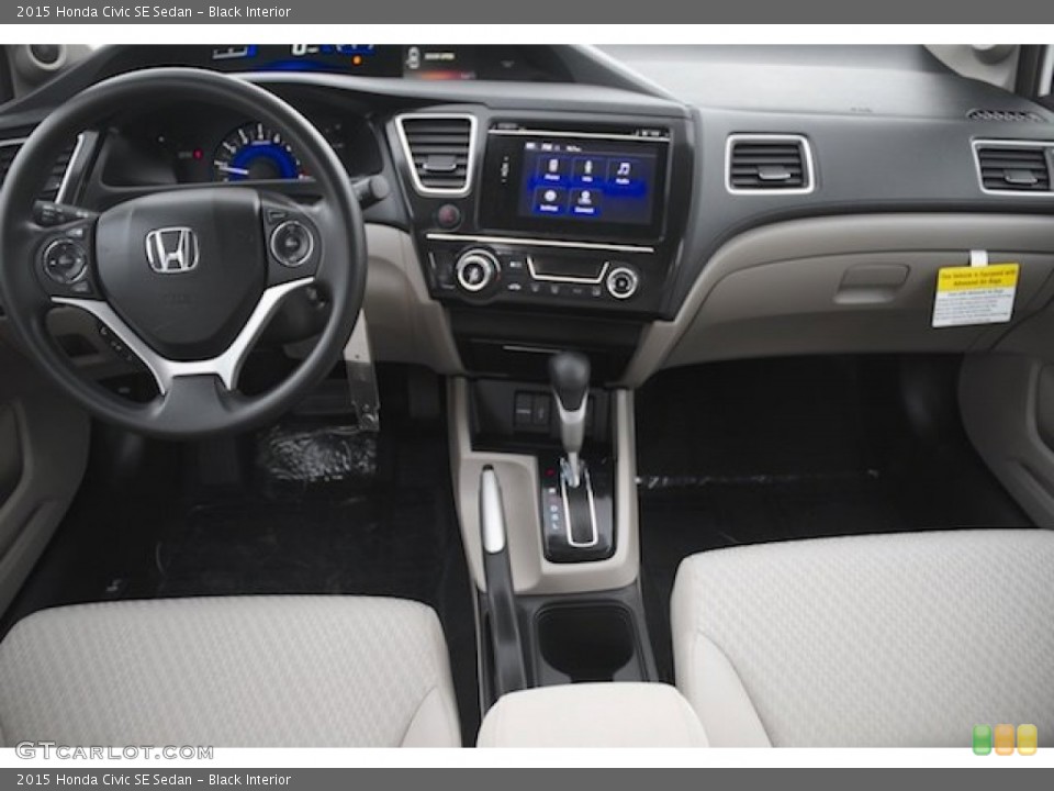 Black Interior Dashboard for the 2015 Honda Civic SE Sedan #107253659