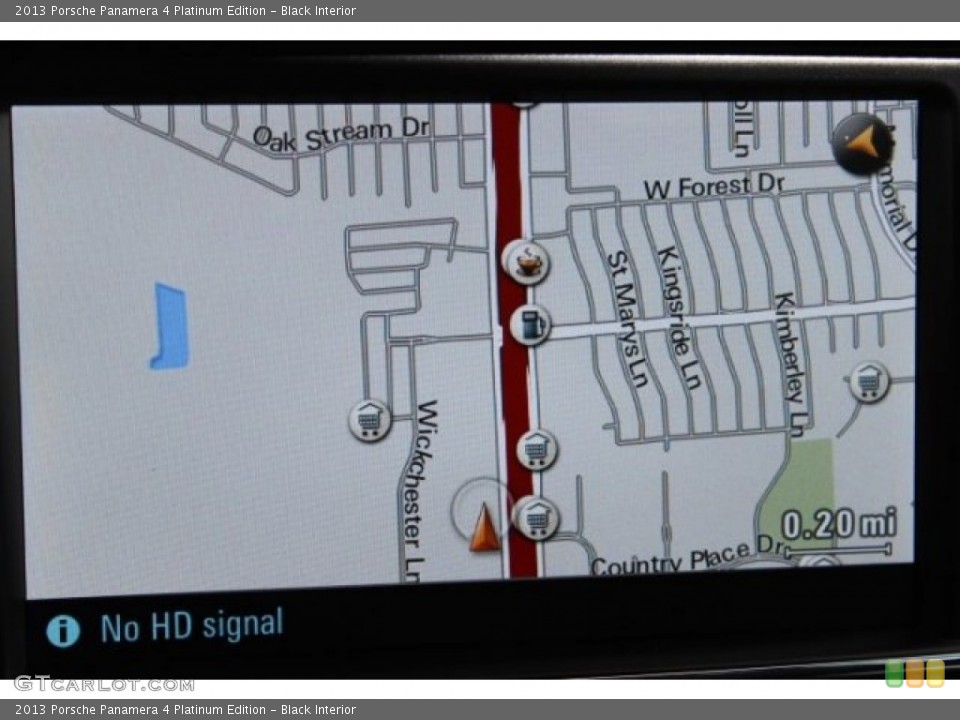 Black Interior Navigation for the 2013 Porsche Panamera 4 Platinum Edition #107255822