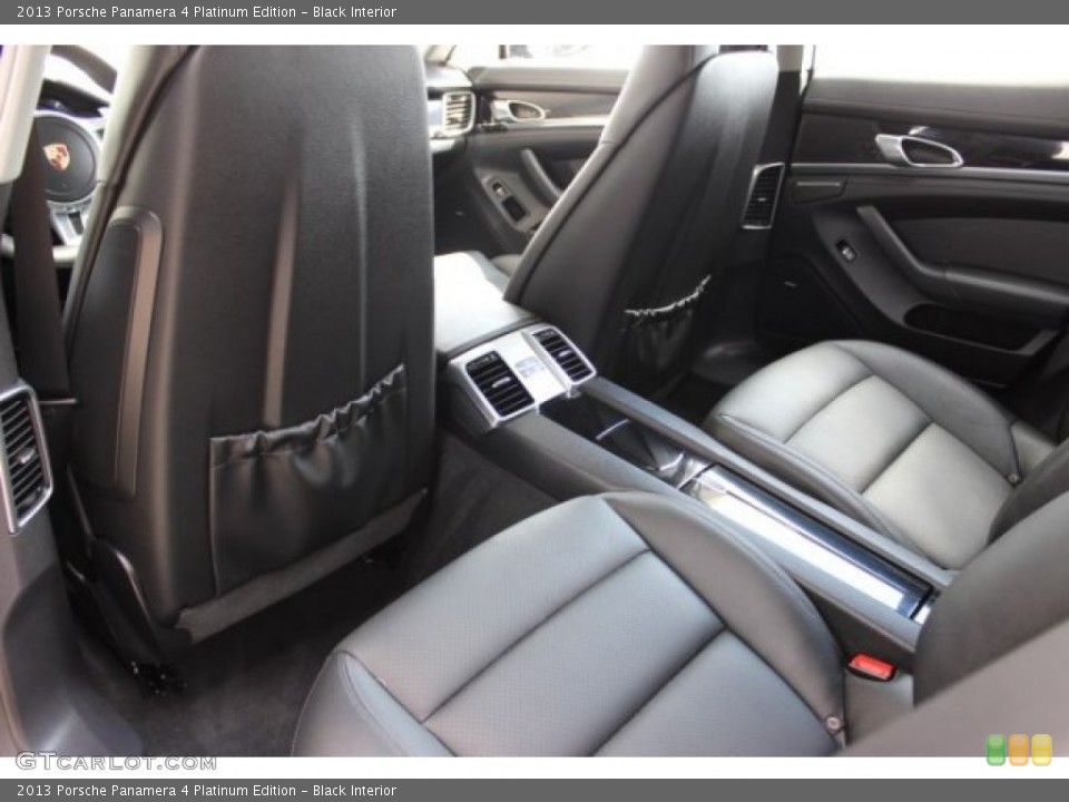 Black Interior Rear Seat for the 2013 Porsche Panamera 4 Platinum Edition #107255987