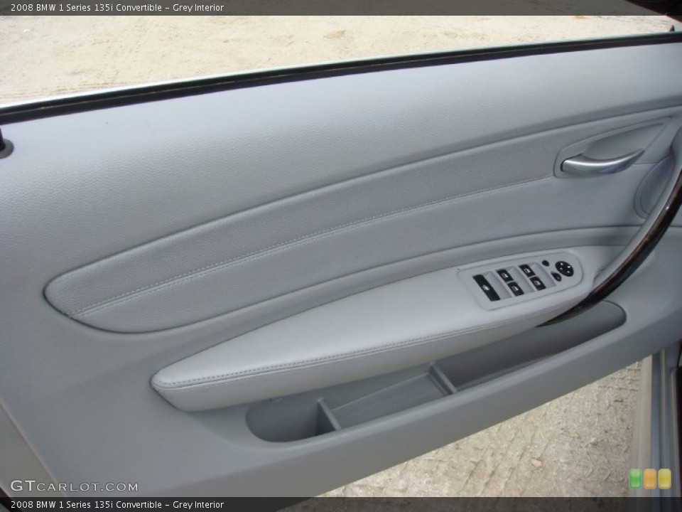Grey Interior Door Panel for the 2008 BMW 1 Series 135i Convertible #107260895