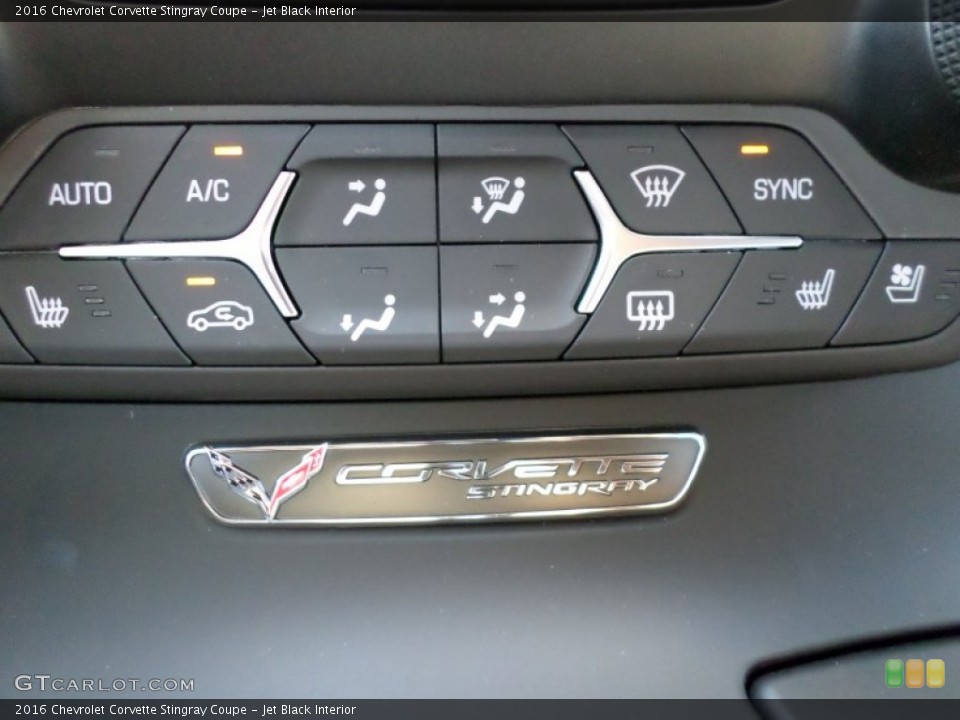 Jet Black Interior Controls for the 2016 Chevrolet Corvette Stingray Coupe #107264750