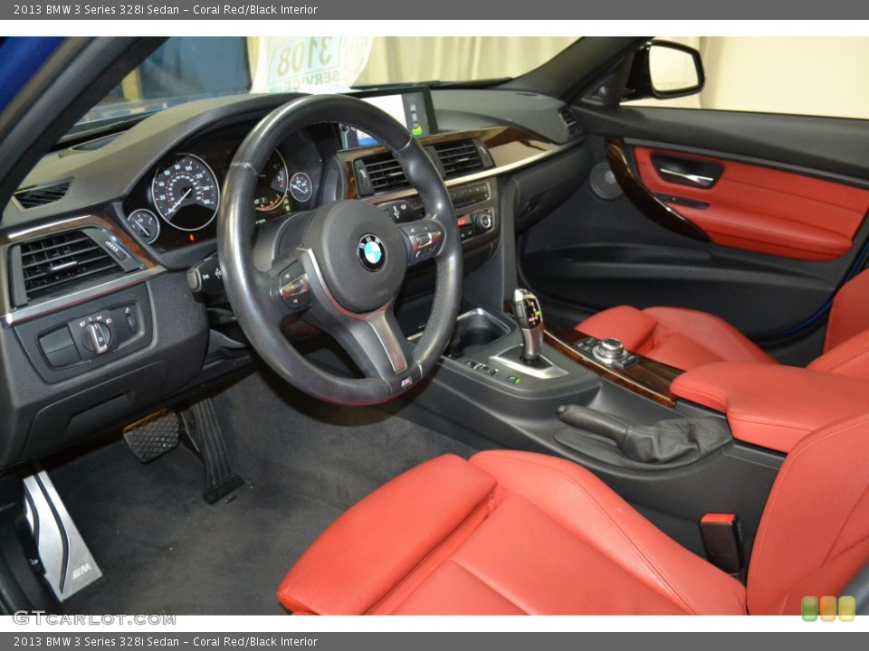 Coral Red/Black Interior Photo for the 2013 BMW 3 Series 328i Sedan #107267252