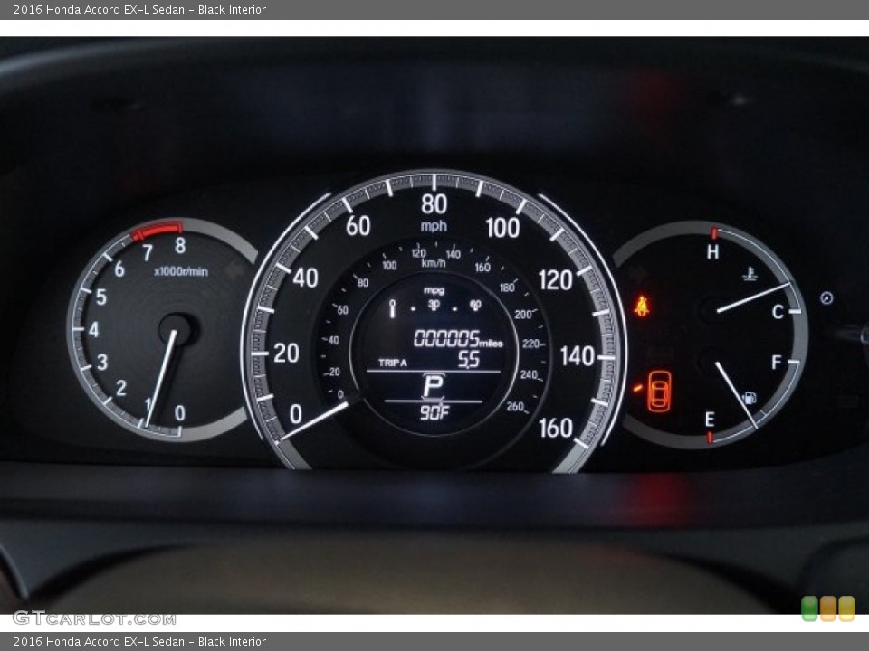 Black Interior Gauges for the 2016 Honda Accord EX-L Sedan #107270283