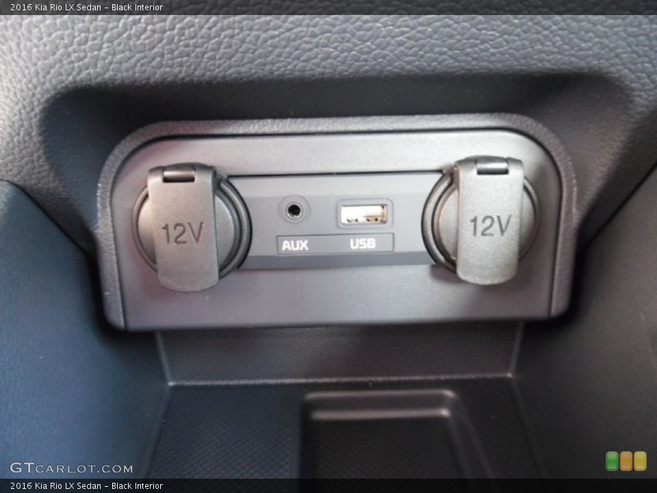 Black Interior Controls for the 2016 Kia Rio LX Sedan #107274989