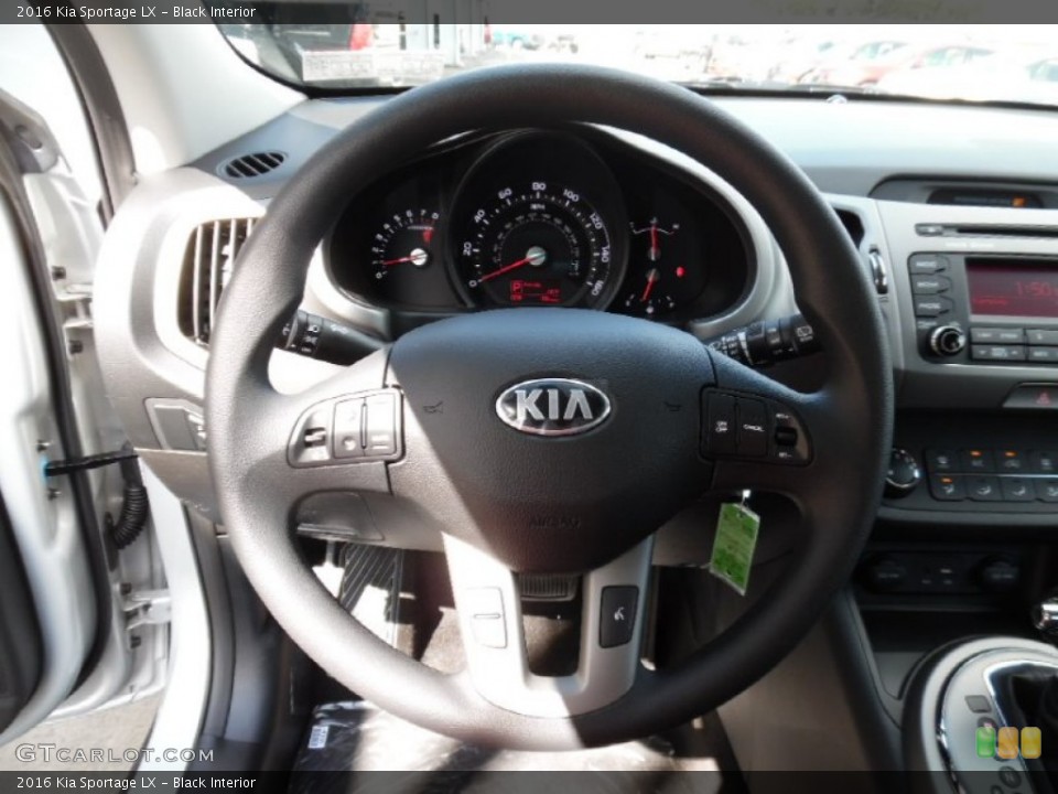 Black Interior Steering Wheel for the 2016 Kia Sportage LX #107275481