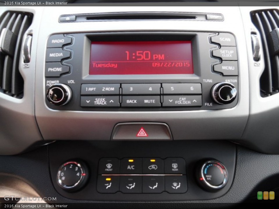 Black Interior Controls for the 2016 Kia Sportage LX #107275508