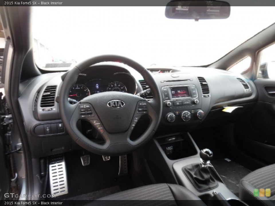 Black Interior Dashboard for the 2015 Kia Forte5 SX #107275864