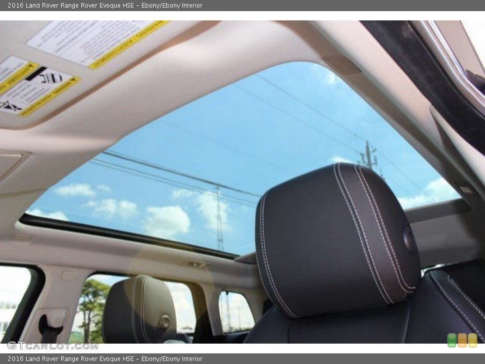 Ebony/Ebony Interior Sunroof for the 2016 Land Rover Range Rover Evoque HSE #107285141