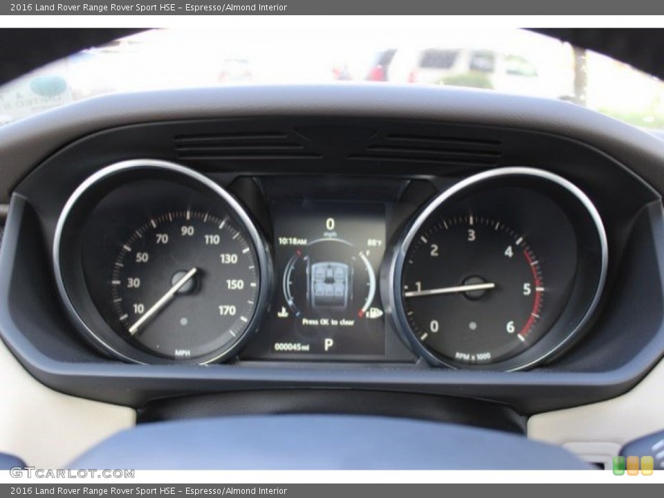 Espresso/Almond Interior Gauges for the 2016 Land Rover Range Rover Sport HSE #107288236