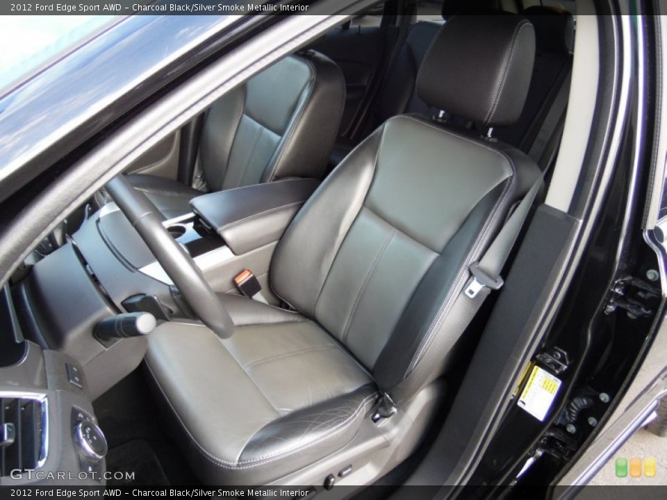 Charcoal Black/Silver Smoke Metallic Interior Front Seat for the 2012 Ford Edge Sport AWD #107291633