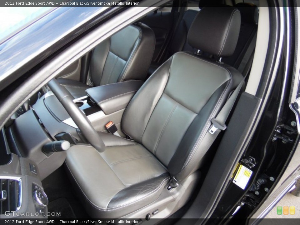 Charcoal Black/Silver Smoke Metallic Interior Front Seat for the 2012 Ford Edge Sport AWD #107291633