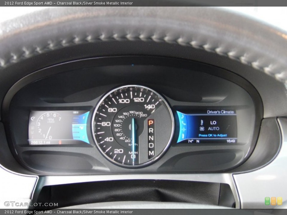 Charcoal Black/Silver Smoke Metallic Interior Gauges for the 2012 Ford Edge Sport AWD #107291929