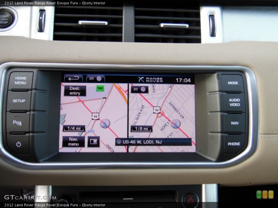 Ebony Interior Navigation for the 2012 Land Rover Range Rover Evoque Pure #107298989