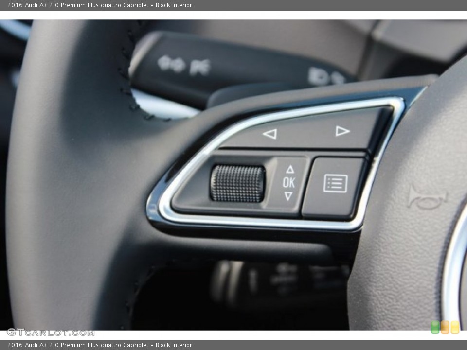 Black Interior Controls for the 2016 Audi A3 2.0 Premium Plus quattro Cabriolet #107303021