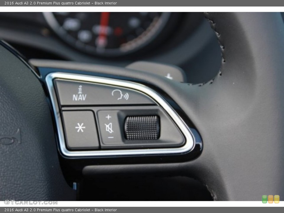 Black Interior Controls for the 2016 Audi A3 2.0 Premium Plus quattro Cabriolet #107303036