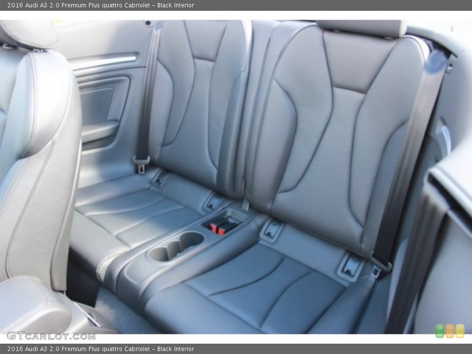 Black Interior Rear Seat for the 2016 Audi A3 2.0 Premium Plus quattro Cabriolet #107303126