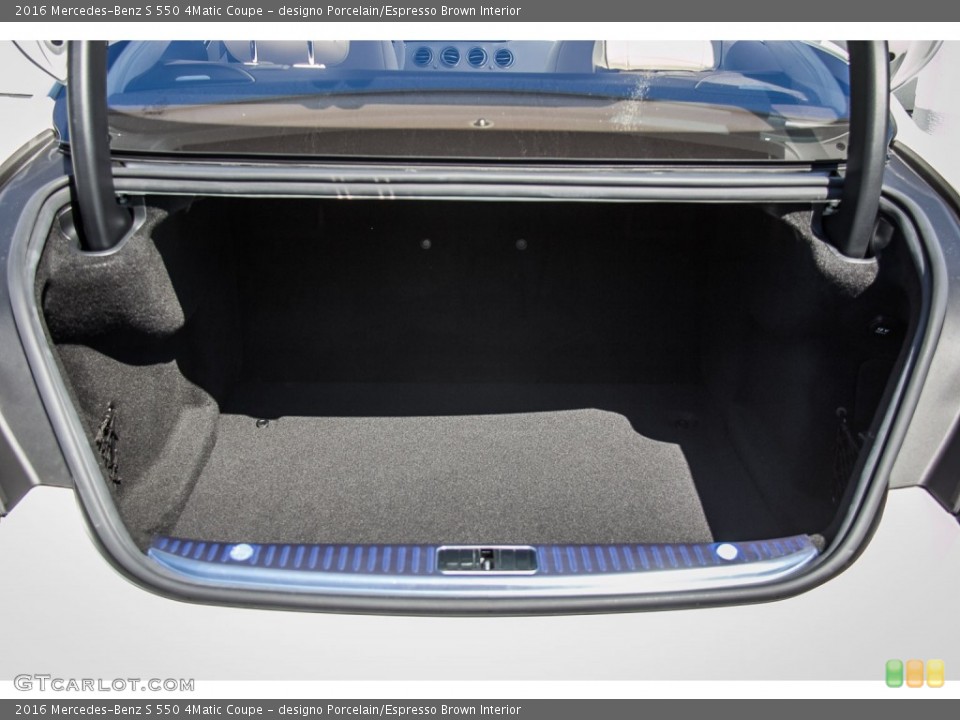 designo Porcelain/Espresso Brown Interior Trunk for the 2016 Mercedes-Benz S 550 4Matic Coupe #107314091
