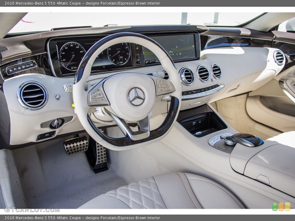 designo Porcelain/Espresso Brown Interior Photo for the 2016 Mercedes-Benz S 550 4Matic Coupe #107314133