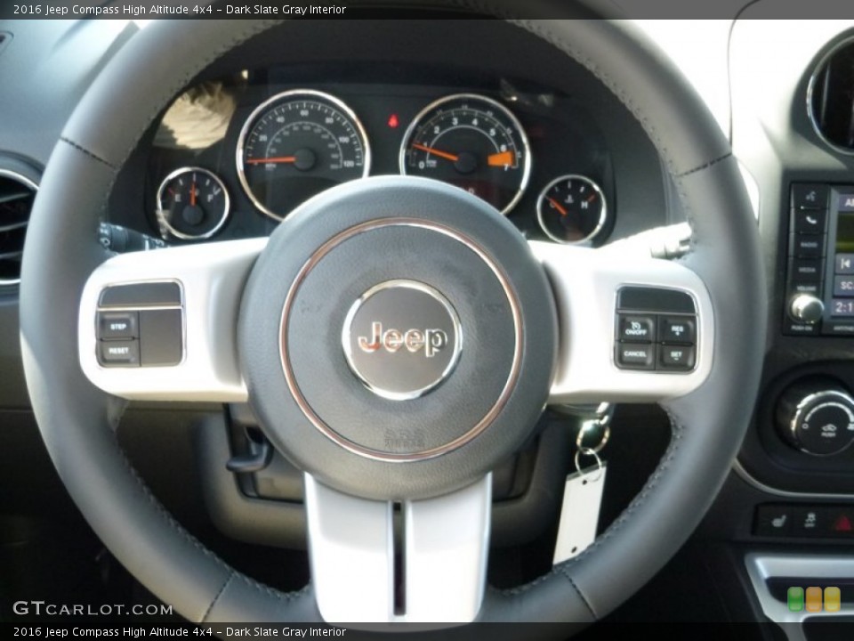 Dark Slate Gray Interior Steering Wheel for the 2016 Jeep Compass High Altitude 4x4 #107320924