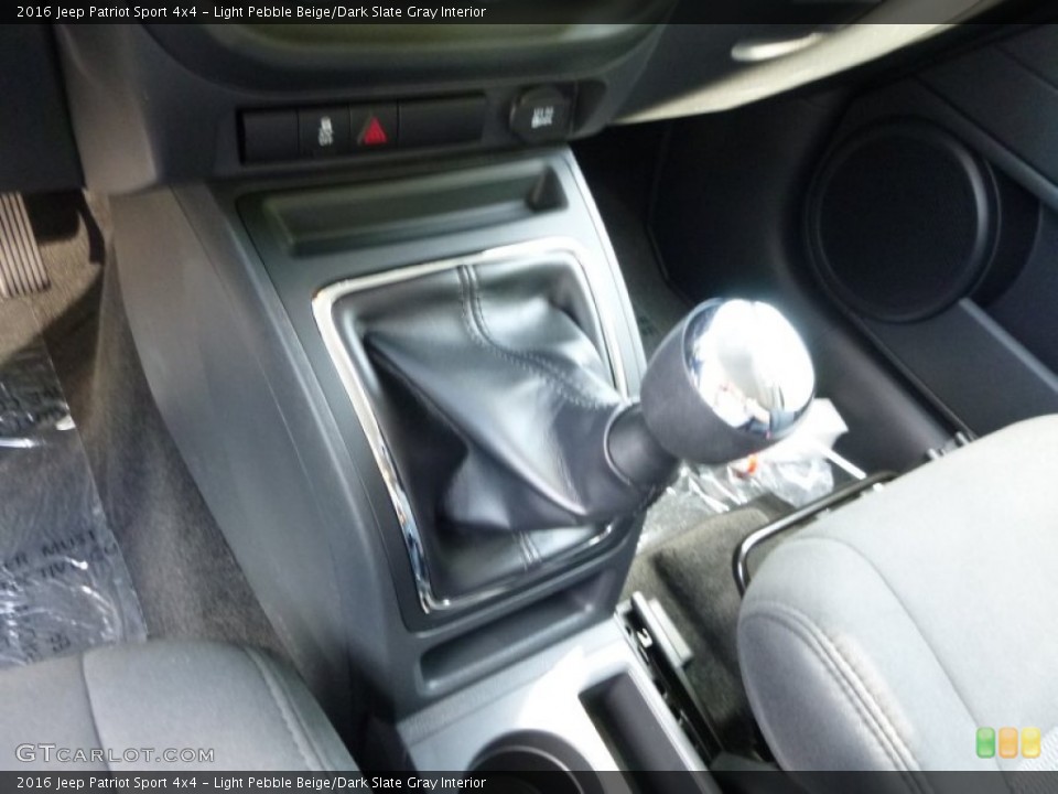 Light Pebble Beige/Dark Slate Gray Interior Transmission for the 2016 Jeep Patriot Sport 4x4 #107322113