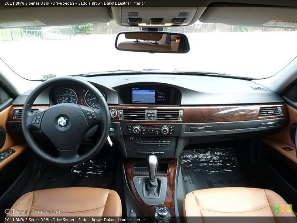 Saddle Brown Dakota Leather Interior Dashboard for the 2011 BMW 3 Series 328i xDrive Sedan #107322563