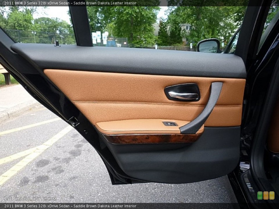 Saddle Brown Dakota Leather Interior Door Panel for the 2011 BMW 3 Series 328i xDrive Sedan #107322596