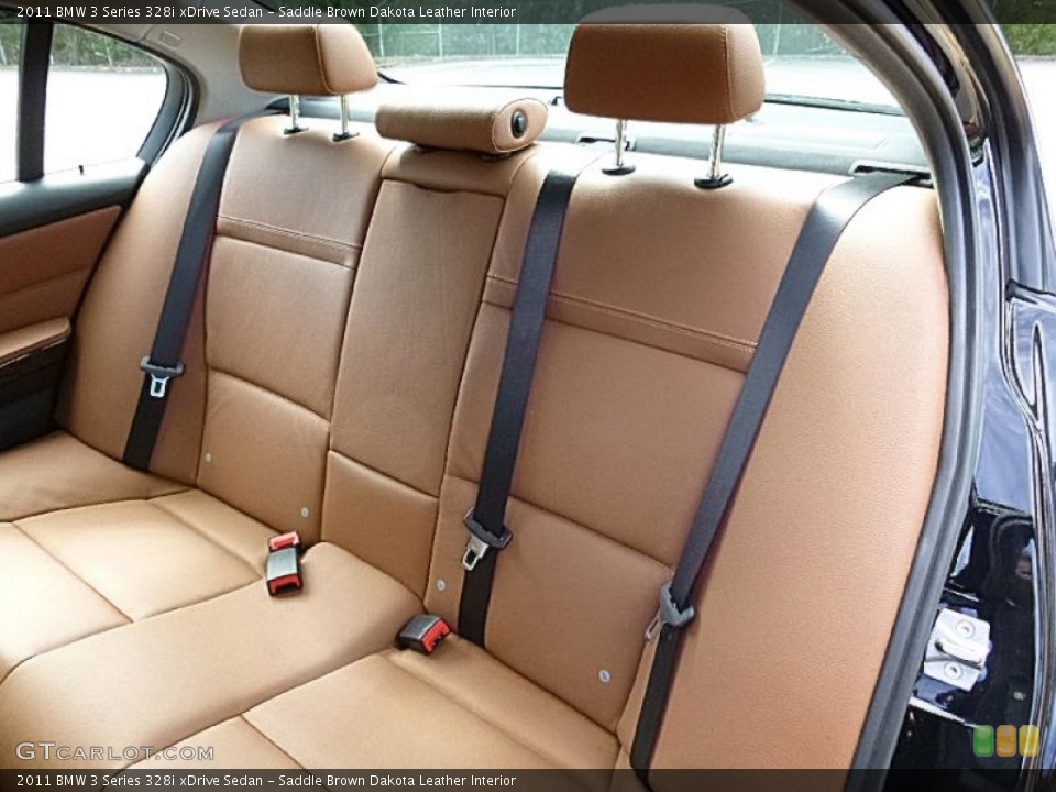 Saddle Brown Dakota Leather Interior Rear Seat for the 2011 BMW 3 Series 328i xDrive Sedan #107322614