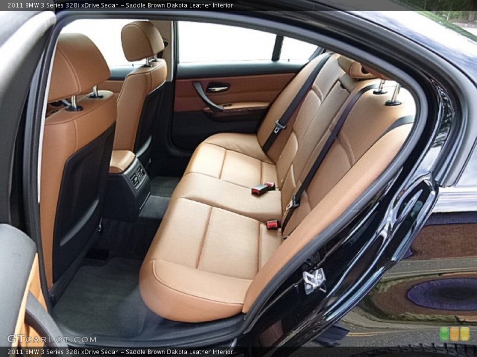 Saddle Brown Dakota Leather Interior Rear Seat for the 2011 BMW 3 Series 328i xDrive Sedan #107322635