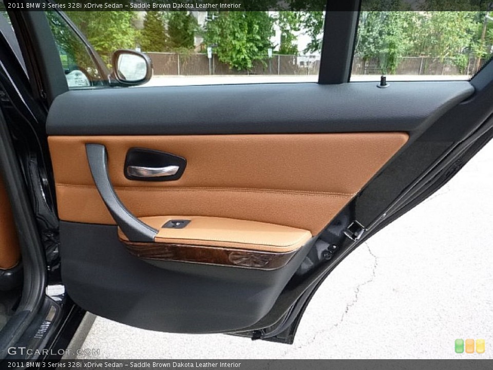 Saddle Brown Dakota Leather Interior Door Panel for the 2011 BMW 3 Series 328i xDrive Sedan #107322722