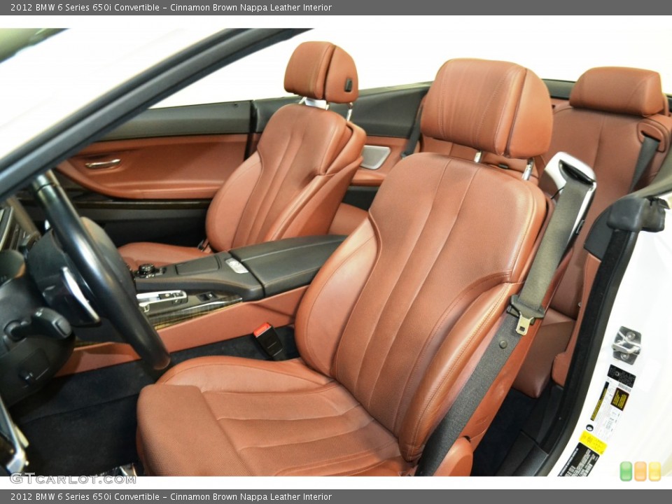Cinnamon Brown Nappa Leather Interior Photo for the 2012 BMW 6 Series 650i Convertible #107322914