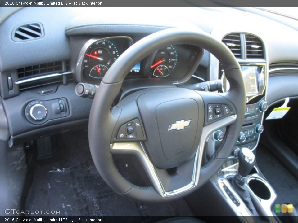 Jet Black Interior Steering Wheel for the 2016 Chevrolet Malibu Limited LTZ #107323616
