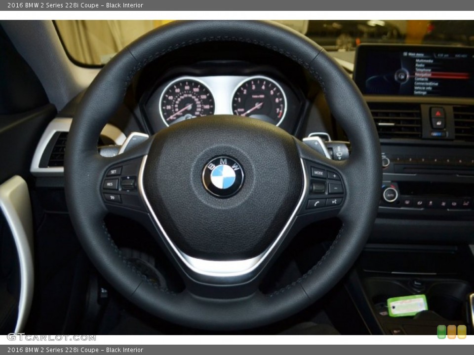 Black Interior Steering Wheel for the 2016 BMW 2 Series 228i Coupe #107326475