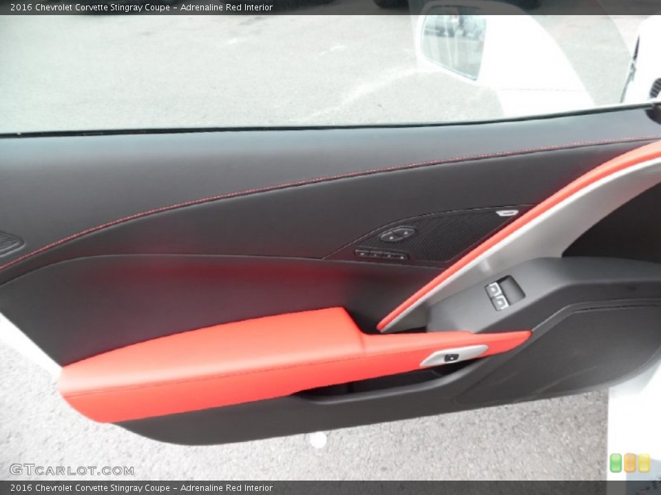 Adrenaline Red Interior Door Panel for the 2016 Chevrolet Corvette Stingray Coupe #107326745