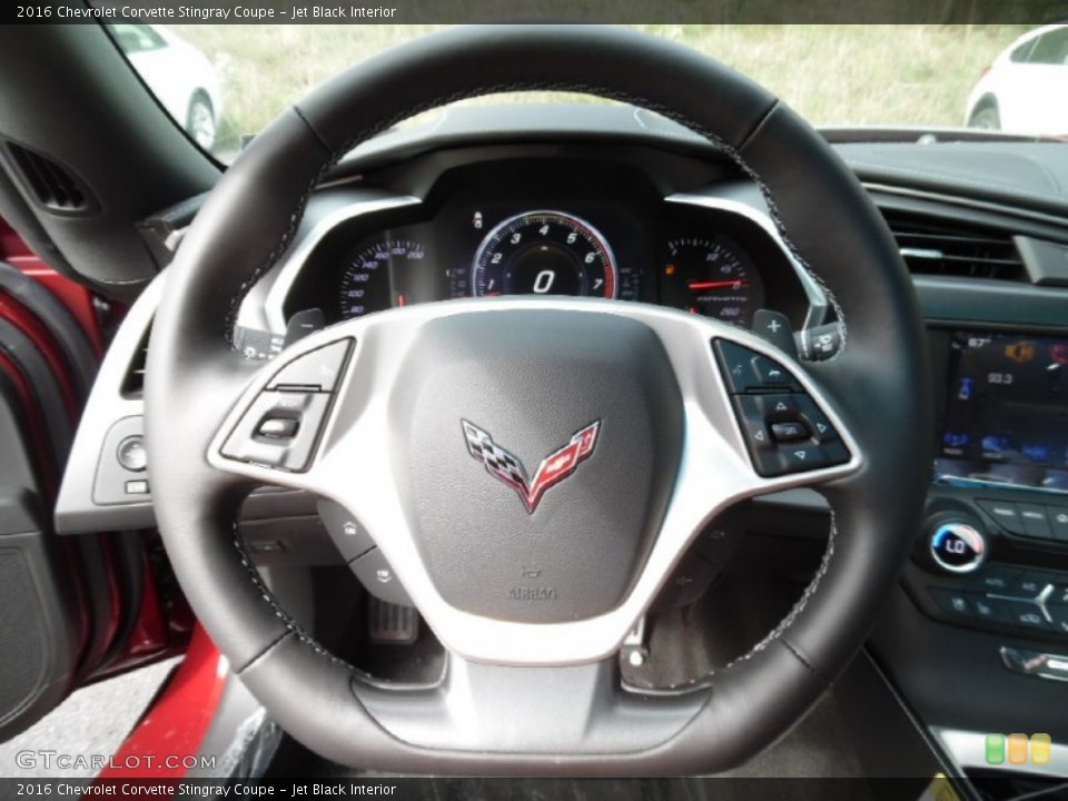 Jet Black Interior Steering Wheel for the 2016 Chevrolet Corvette Stingray Coupe #107327552