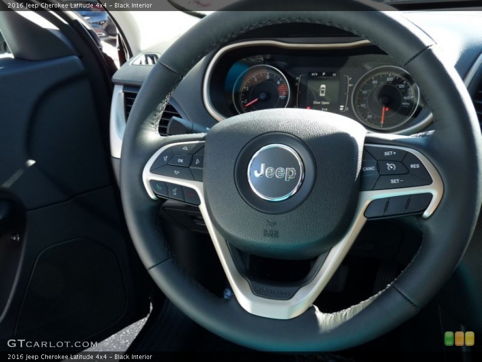Black Interior Steering Wheel for the 2016 Jeep Cherokee Latitude 4x4 #107343145