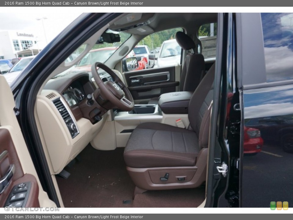 Canyon Brown/Light Frost Beige Interior Photo for the 2016 Ram 1500 Big Horn Quad Cab #107344966