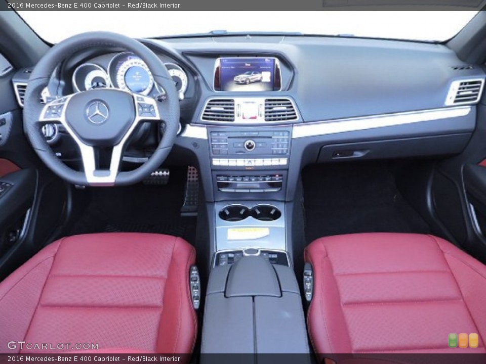 Red/Black Interior Dashboard for the 2016 Mercedes-Benz E 400 Cabriolet #107348596