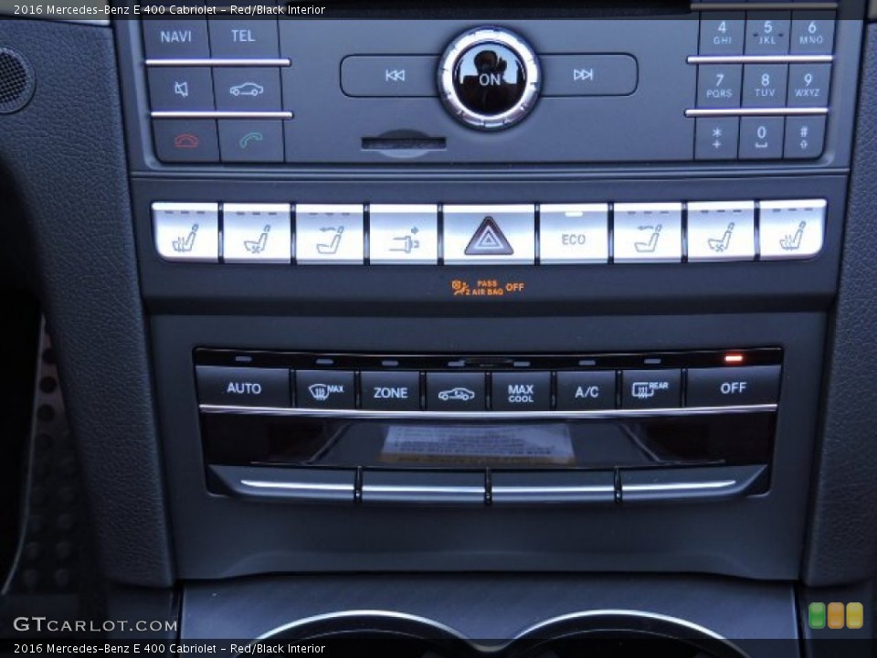 Red/Black Interior Controls for the 2016 Mercedes-Benz E 400 Cabriolet #107348608