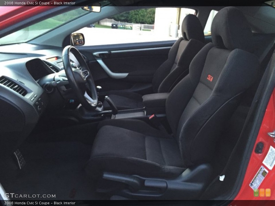 Black Interior Front Seat for the 2008 Honda Civic Si Coupe #107349757