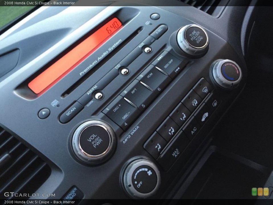 Black Interior Controls for the 2008 Honda Civic Si Coupe #107349983