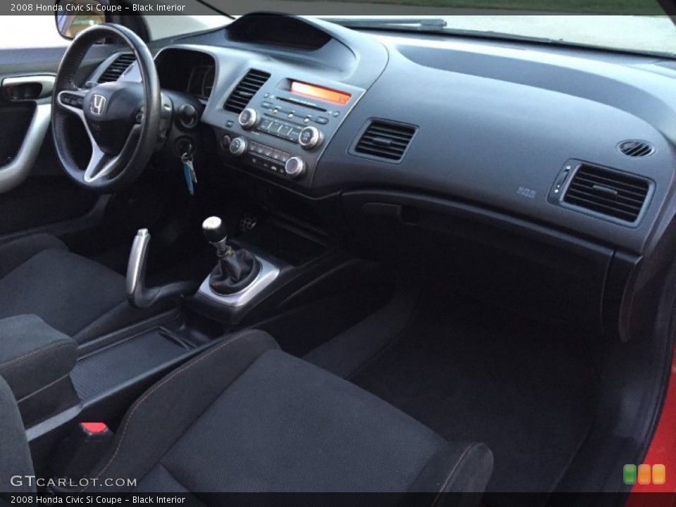 Black Interior Dashboard for the 2008 Honda Civic Si Coupe #107350254
