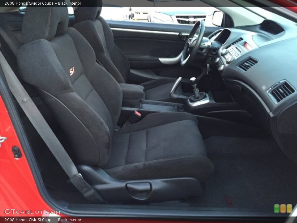 Black Interior Front Seat for the 2008 Honda Civic Si Coupe #107350276