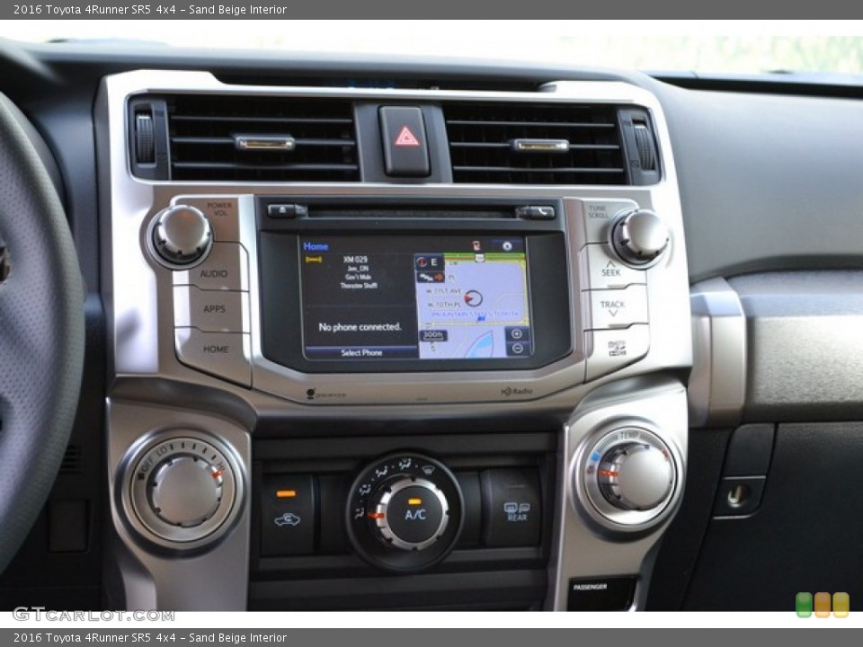 Sand Beige Interior Controls for the 2016 Toyota 4Runner SR5 4x4 #107353783