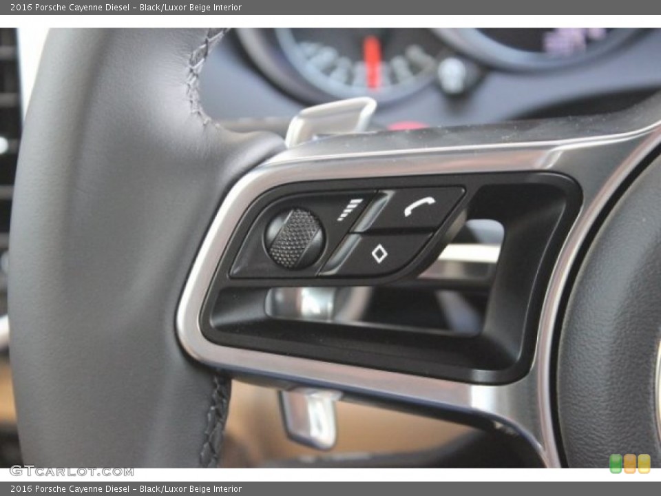 Black/Luxor Beige Interior Controls for the 2016 Porsche Cayenne Diesel #107358484
